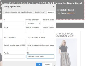Eliminare decor default