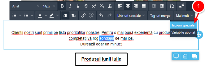 tag special pe text