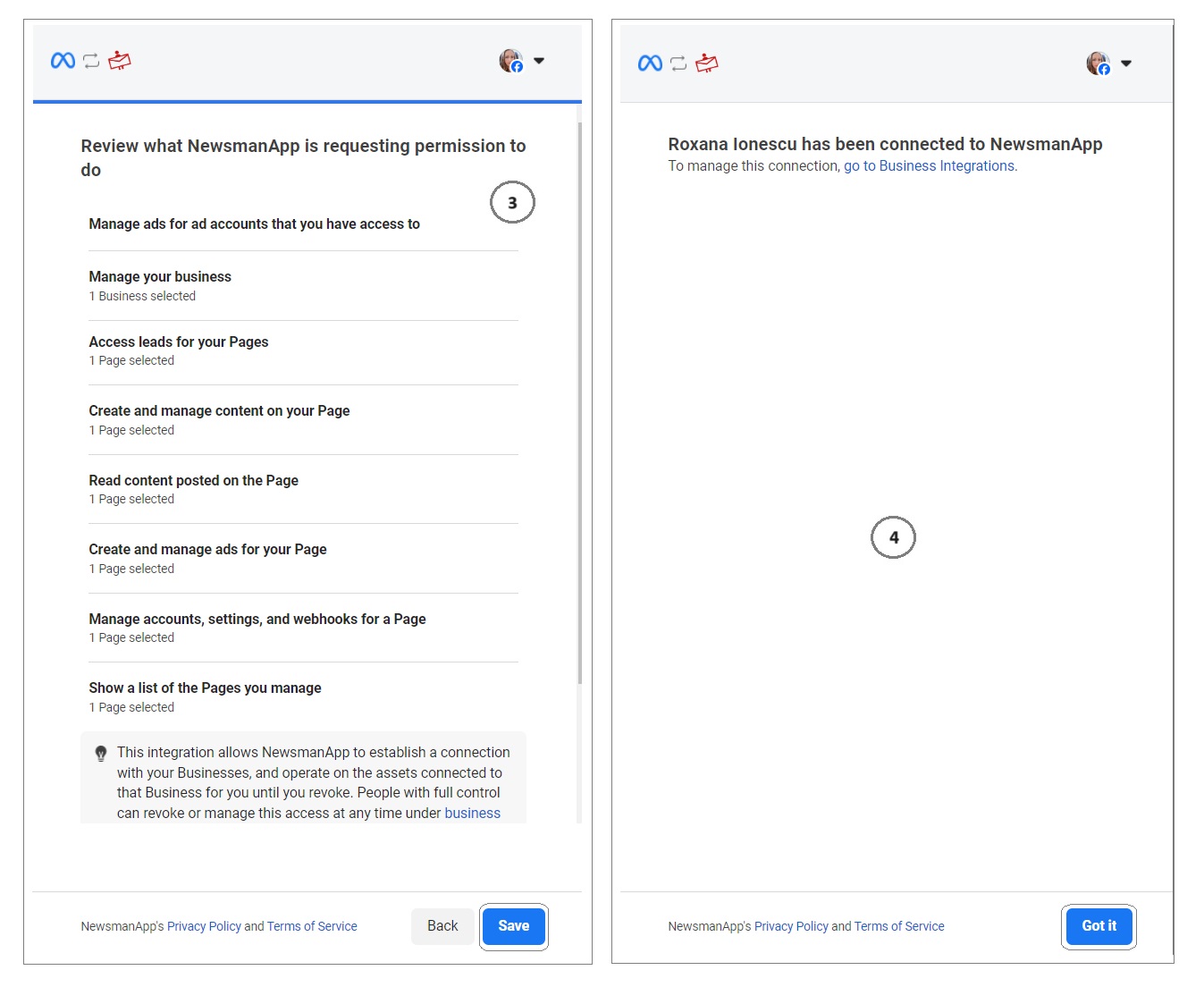 facebook leads newsman integrare finalizare