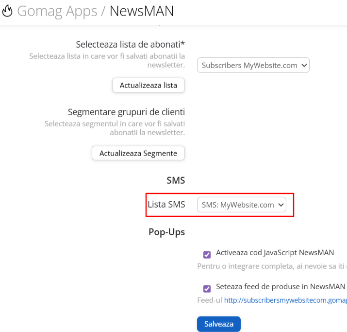 gomag-newsman-sms